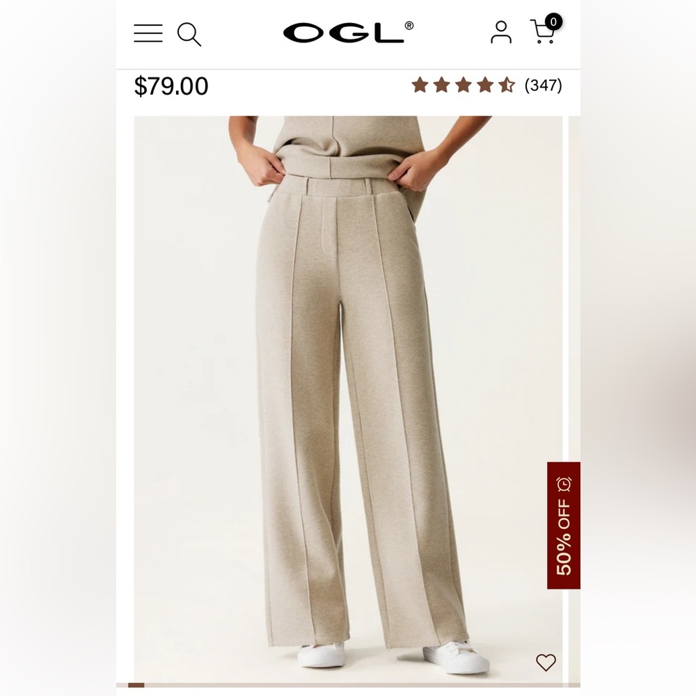 OGL High Waisted Straight Leg Pull On Pant